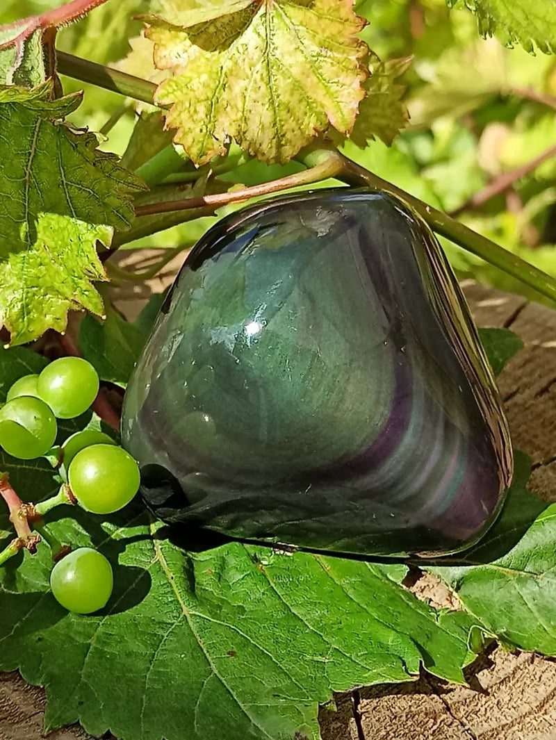 Chargez l&#39;image dans la visionneuse de la galerie, Obsidienne Œil céleste du Mexique galet Grade A++++ Obsidienne œil céleste galet
