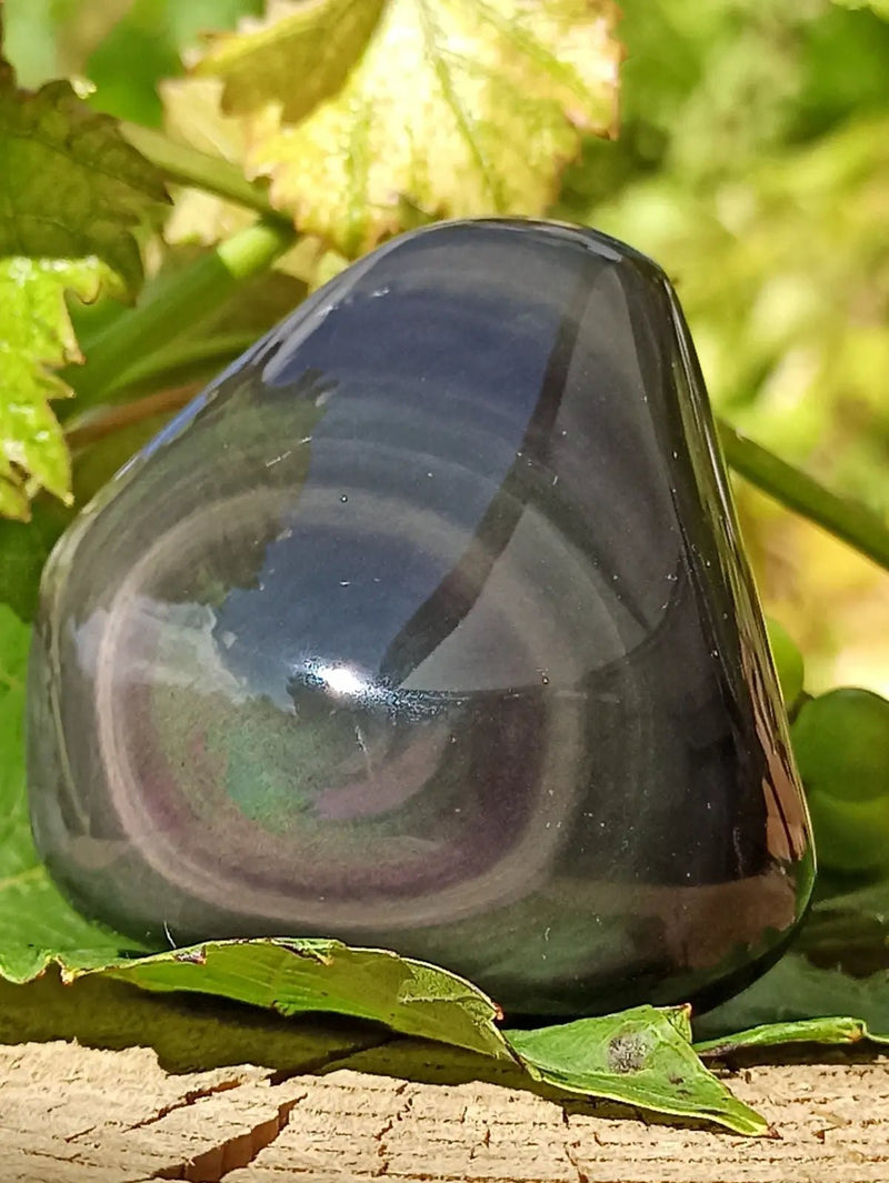 Chargez l&#39;image dans la visionneuse de la galerie, Obsidienne Œil céleste du Mexique galet Grade A++++ Obsidienne œil céleste galet
