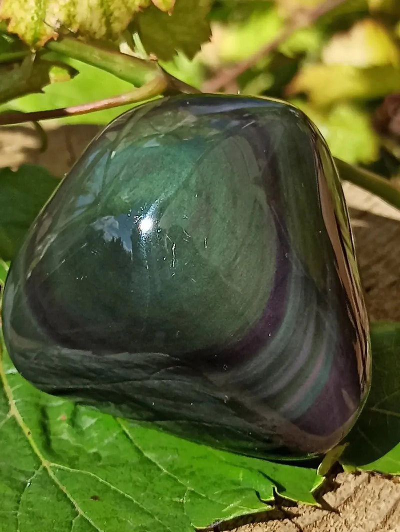 Chargez l&#39;image dans la visionneuse de la galerie, Obsidienne Œil céleste du Mexique galet Grade A++++ Obsidienne œil céleste galet
