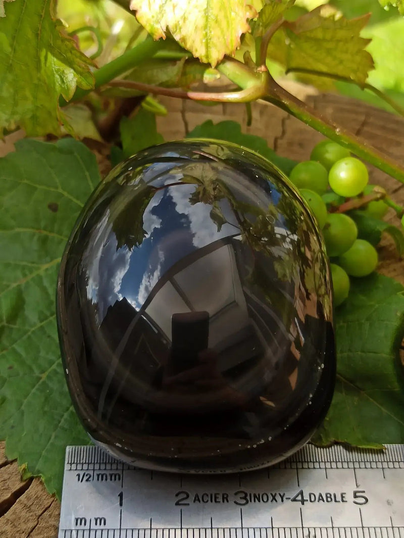 Chargez l&#39;image dans la visionneuse de la galerie, Obsidienne Oeil céleste du Mexique galet Grade A++++ Obsidienne œil céleste galet
