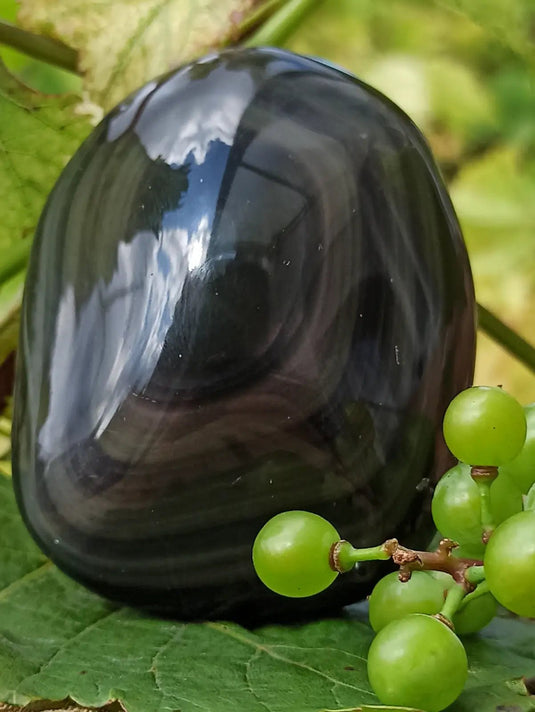 Obsidienne Oeil céleste du Mexique galet Grade A++++ Obsidienne œil céleste galet