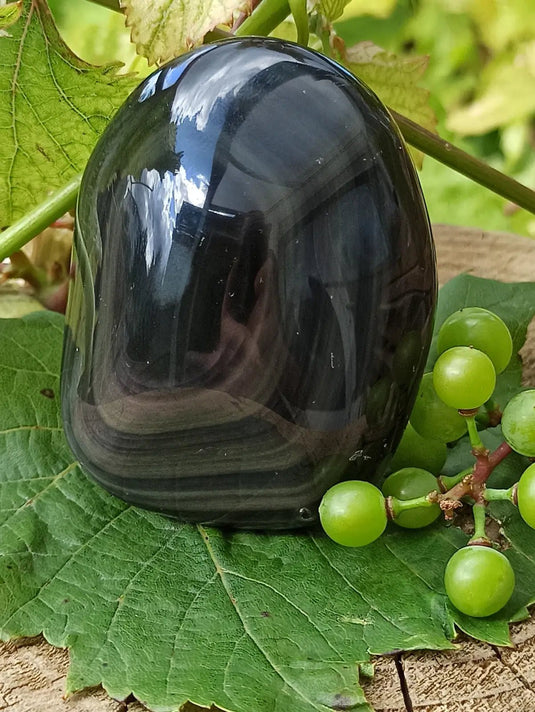 Obsidienne Oeil céleste du Mexique galet Grade A++++ Obsidienne œil céleste galet