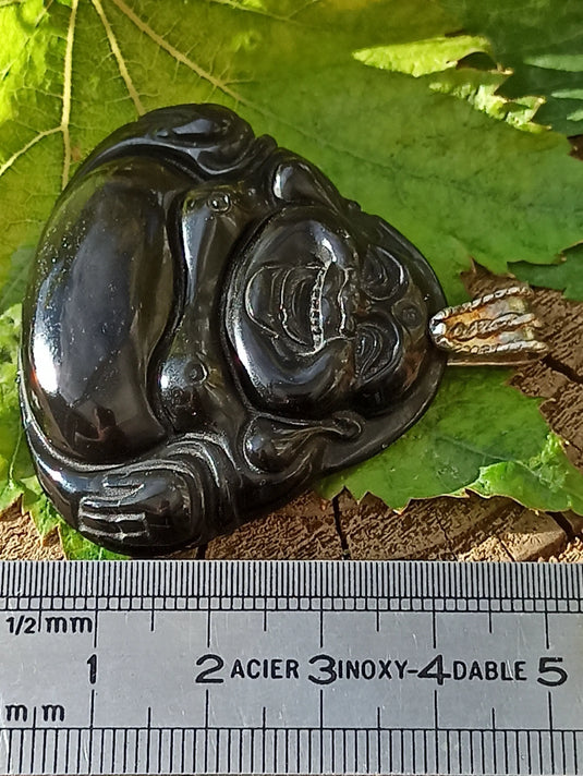 Obsidienne Œil céleste du Mexique pendentif Bouddha Grade A++++ Obsidienne Œil céleste pendentif Bouddha Dans la besace du p'tit Poucet   
