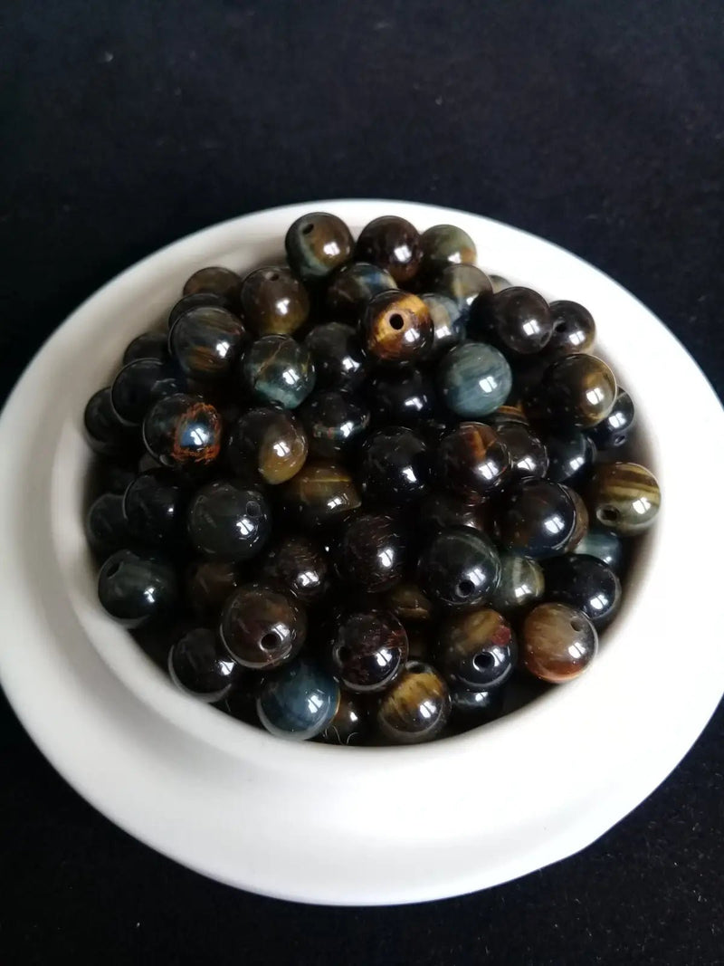 Load image into Gallery viewer, Œil de faucon du Mexique perle Grade A++++ Prix perle à l’unité Œil de faucon perles 8mm
