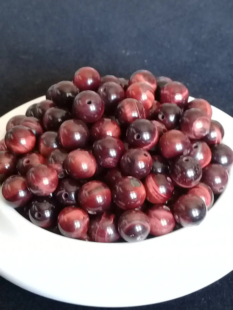 Load image into Gallery viewer, Œil de taureau du Mexique perle Grade A++++ Prix perle à l’unité Diamètre 8mm Œil de taureau du Mexique perles 8mm
