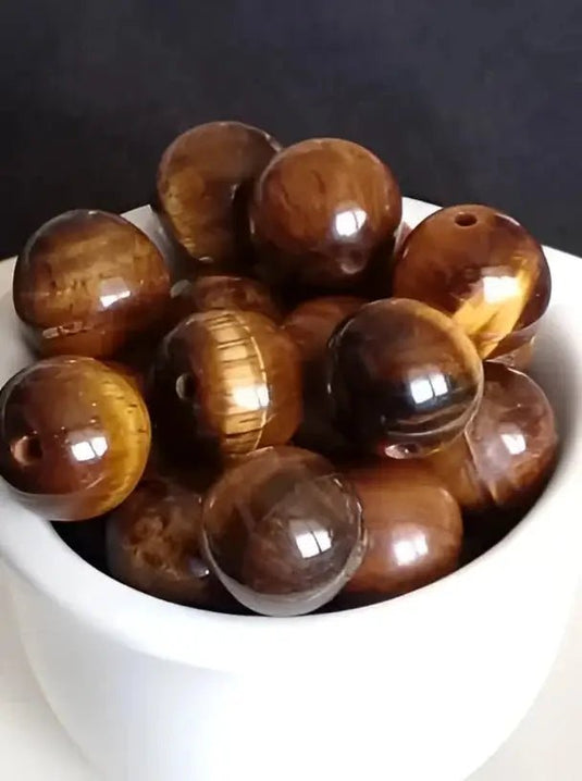 Œil de tigre du Mexique perle Grade A++++ Prix perle à l’unité Diamètre 10mm Œil de tigre du Mexique perles 8mm