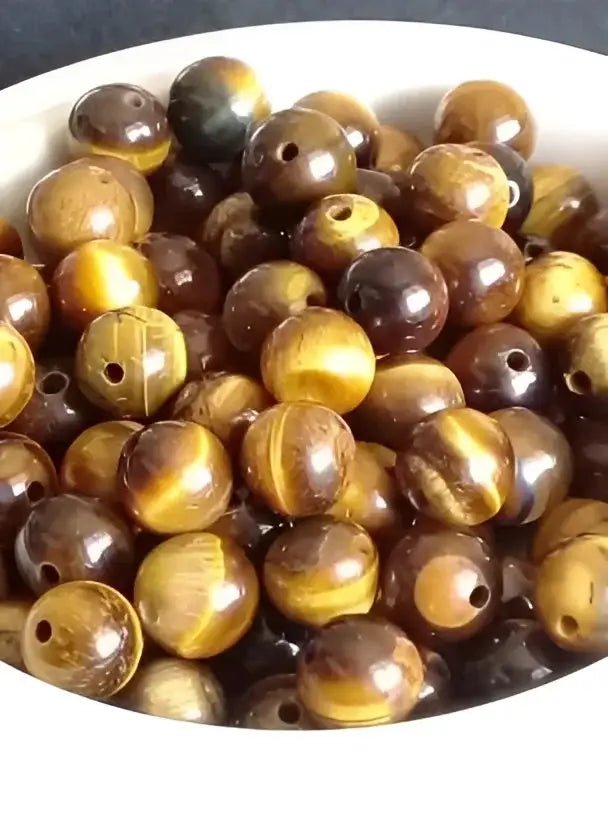 Load image into Gallery viewer, Œil de tigre du Mexique perle Grade A++++ Prix perle à l’unité Diamètre 6mm Œil de tigre du Mexique perles 8mm
