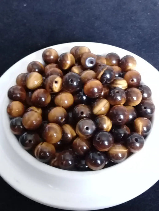 Œil de tigre du Mexique perle Grade A++++ Prix perle à l’unité Diamètre 8mm Œil de tigre du Mexique perles 8mm