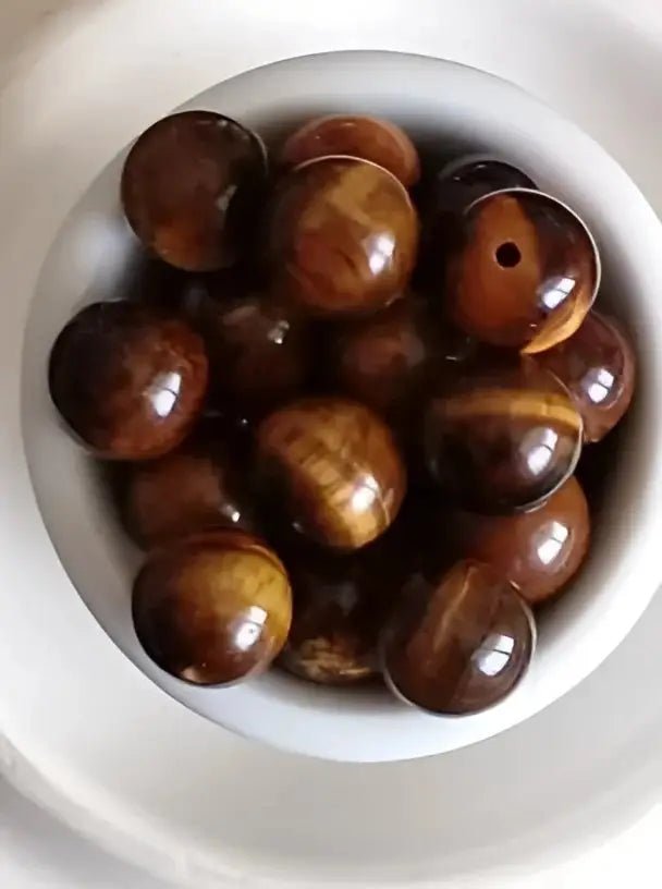 Load image into Gallery viewer, Œil de tigre du Mexique perle Grade A++++ Prix perle à l’unité Œil de tigre du Mexique perles 8mm
