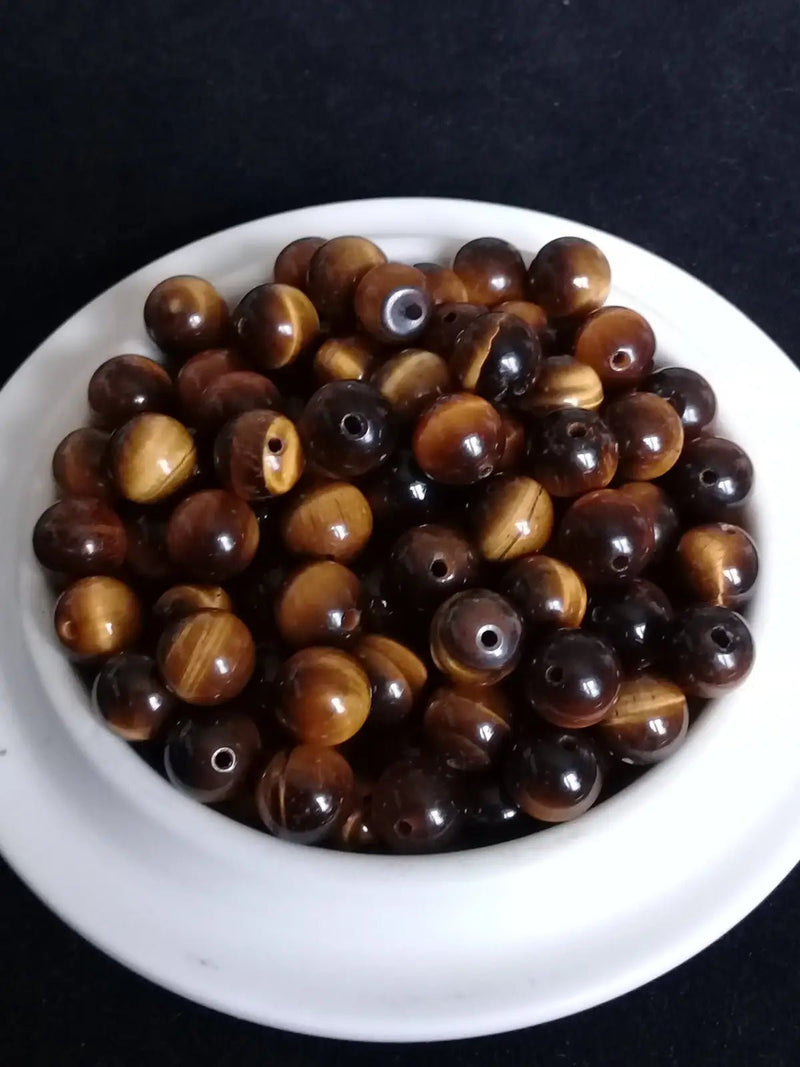 Load image into Gallery viewer, Œil de tigre du Mexique perle Grade A++++ Prix perle à l’unité Œil de tigre du Mexique perles 8mm
