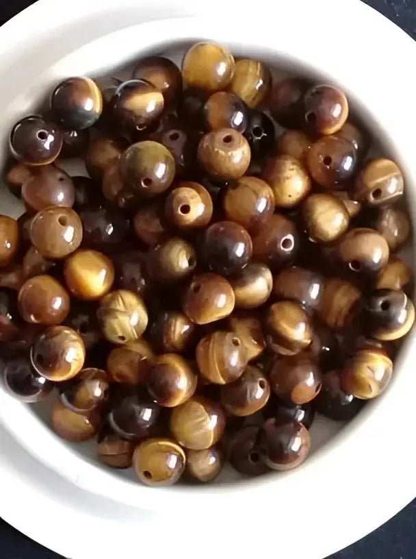 Load image into Gallery viewer, Œil de tigre du Mexique perle Grade A++++ Prix perle à l’unité Œil de tigre du Mexique perles 8mm
