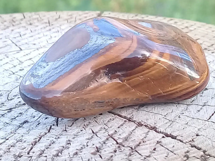 Œil de Tigre et Hématite pierre roulée Grade A ++++ Œil de Tigre avec Hématite pierre roulée