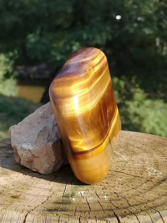 Oeil de tigre Galet Grade A ++++ Œil de tigre Galet