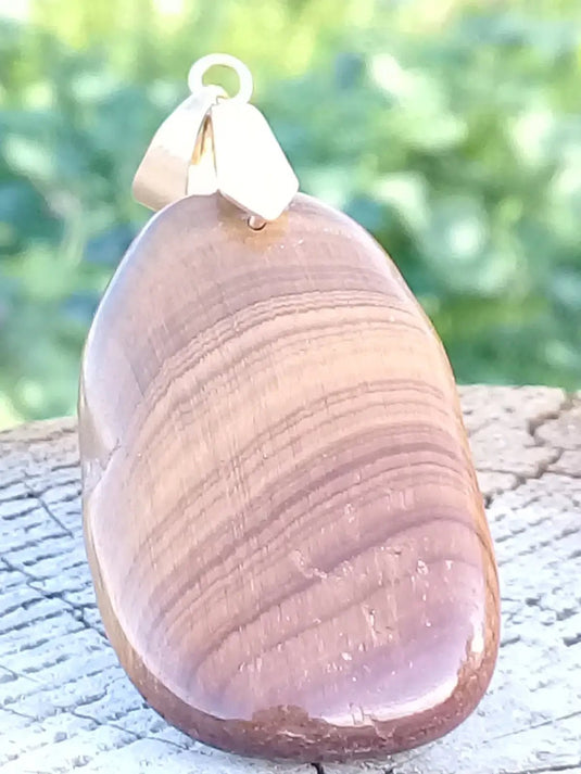 Œil de tigre pendentif Grade A ++++ (Fourni avec cordon) Œil de tigre Pendentif