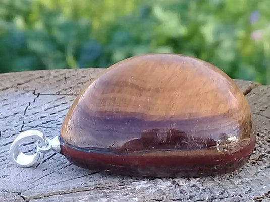 Œil de tigre pendentif Grade A ++++ (Fourni avec cordon) Œil de tigre Pendentif
