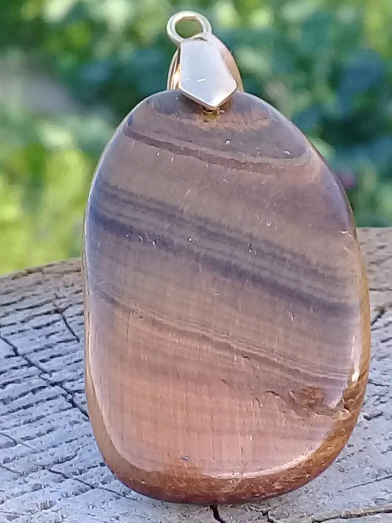 Load image into Gallery viewer, Œil de tigre pendentif Grade A ++++ (Fourni avec cordon) Œil de tigre Pendentif
