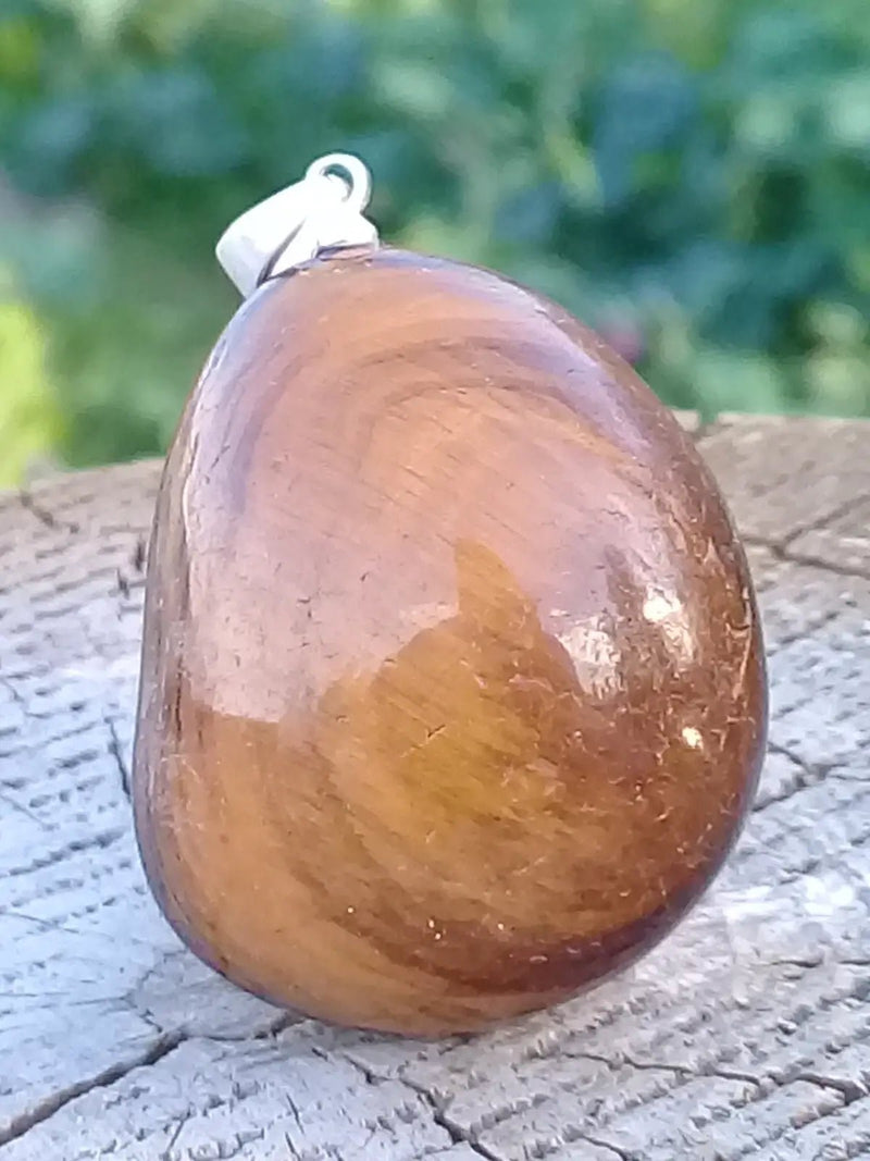 Load image into Gallery viewer, Œil de tigre pendentif Grade A ++++ (Fourni avec cordon) Œil de tigre Pendentif
