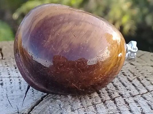 Œil de tigre pendentif Grade A ++++ (Fourni avec cordon) Œil de tigre Pendentif