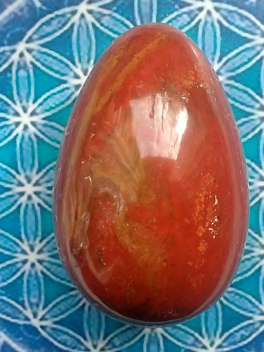 Œuf en Jaspe rouge Grade A ++++ 7,5cm X 5cm Œuf en Jaspe rouge