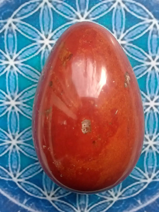 Œuf en Jaspe rouge Grade A ++++ 7,5cm X 5cm Œuf en Jaspe rouge