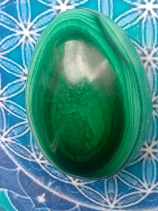 Œuf en Malachite Grade A ++++ 6,2cm x 4,5cm Œuf en Malachite