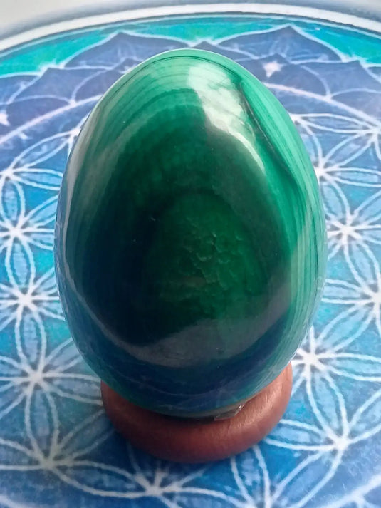 Œuf en Malachite Grade A ++++ 6,2cm x 4,5cm Œuf en Malachite