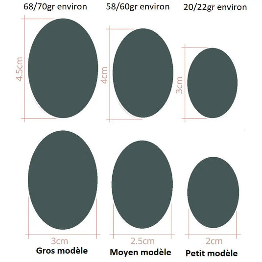 Œuf ’ Tantra Yoni ’ en Jade Néphrite de Birmanie Grade A++++ kit 3 tailles Œuf ’ Tantra Yoni ’ Jade Néphrite de Birmanie kit 3 tailles