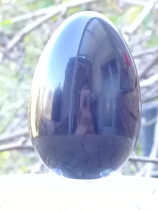 Œuf ’ Tantra Yoni ’ en Obsidienne noire du Mexique Grade A ++++ Gros modèle Œuf ’ Tantra Yoni ’ en Obsidienne noire du Mexique Gros modèle