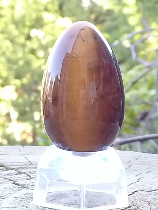 Œuf ’ Tantra Yoni ’ en Œil de tigre du Brésil Grade A ++++ Moyen modèle Œuf ’ Tantra Yoni ’ en Œil de tigre du Brésil Moyen modèle