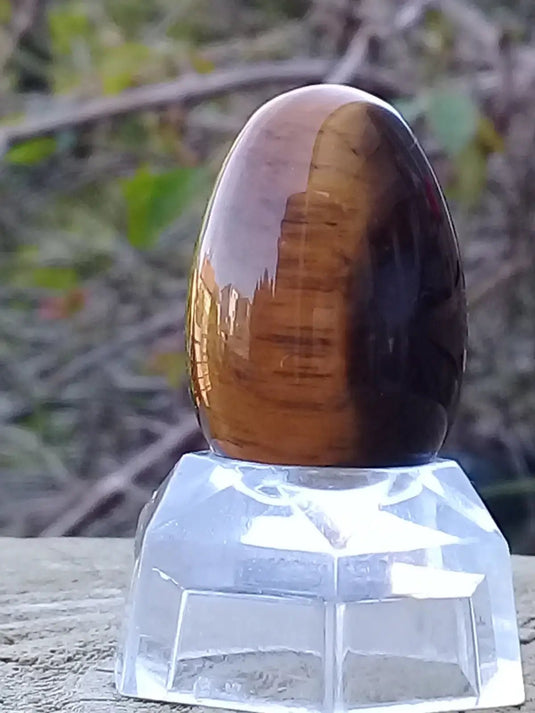 Œuf ’ Tantra Yoni ’ en Œil de tigre du Brésil Grade A ++++ Petit modèle Œuf ’ Tantra Yoni ’ en Œil de tigre du Brésil Petit modèle