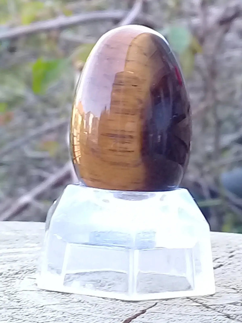 Chargez l&#39;image dans la visionneuse de la galerie, Œuf ’ Tantra Yoni ’ en Œil de tigre du Brésil Grade A ++++ Petit modèle Œuf ’ Tantra Yoni ’ en Œil de tigre du Brésil Petit modèle
