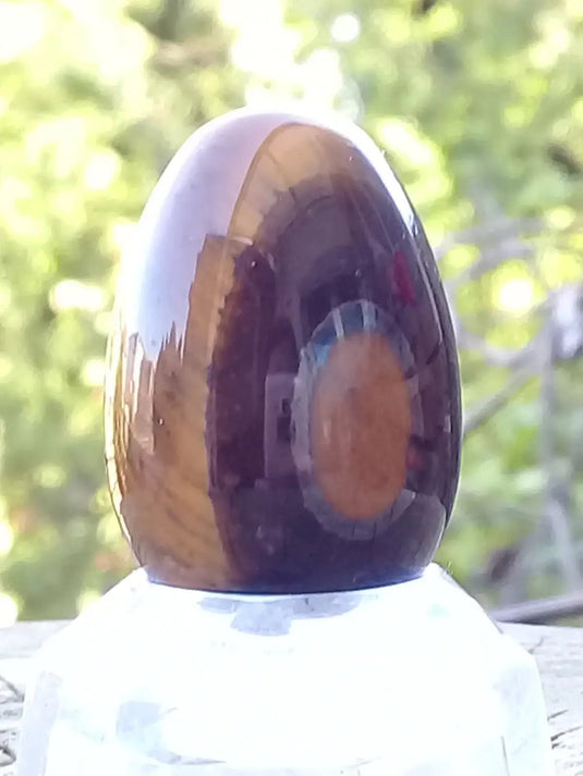 Œuf ’ Tantra Yoni ’ en Œil de tigre du Brésil Grade A ++++ Petit modèle Œuf ’ Tantra Yoni ’ en Œil de tigre du Brésil Petit modèle