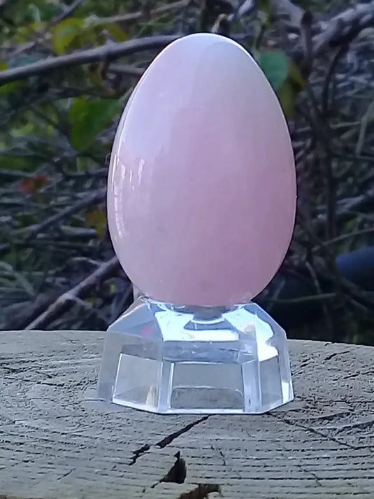 Œuf ’ Tantra Yoni ’ en Quartz rose du Brésil Grade A ++++ Gros modèle Œuf ’ Tantra Yoni ’ en Quartz rose Gros modèle