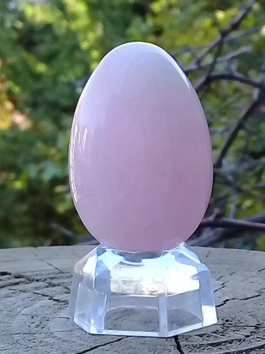Œuf ’ Tantra Yoni ’ en Quartz rose du Brésil Grade A ++++ Gros modèle Œuf ’ Tantra Yoni ’ en Quartz rose Gros modèle