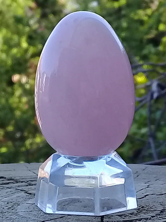 Œuf ’ Tantra Yoni ’ en Quartz rose du Brésil Grade A ++++ Gros modèle Œuf ’ Tantra Yoni ’ en Quartz rose Gros modèle