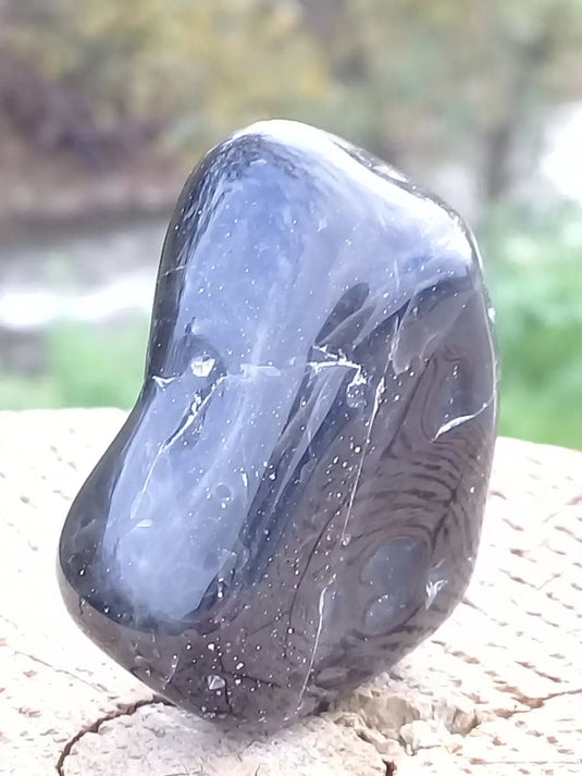 Onyx noire du Brésil pierre roulée Grade A++++ Onyx noire du Brésil pierre roulée