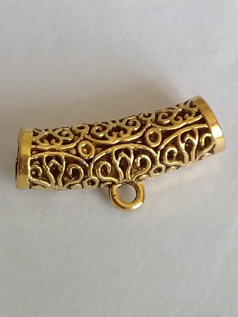 Load image into Gallery viewer, Passant avec anneau d’attache Divers coloris Prix à l’unité Or Catégorie II Passant avec anneau pour pendentif ou bracelet Divers coloris
