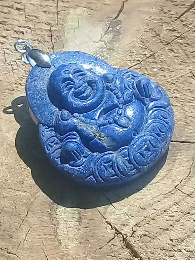 Chargez l'image dans la visionneuse de la galerie, Pendentif Bouddha en Lapis Lazuli Grade A ++++ Pendentif Bouddha en Lapis Lazuli
