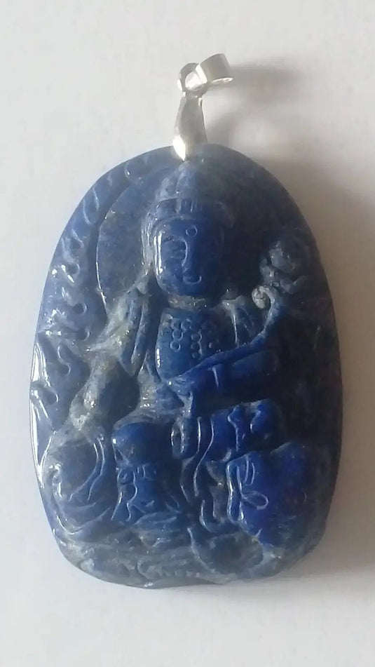 Pendentif Bouddha en Lapis Lazuli Grade A ++++ Pendentif Bouddha en Lapis Lazuli