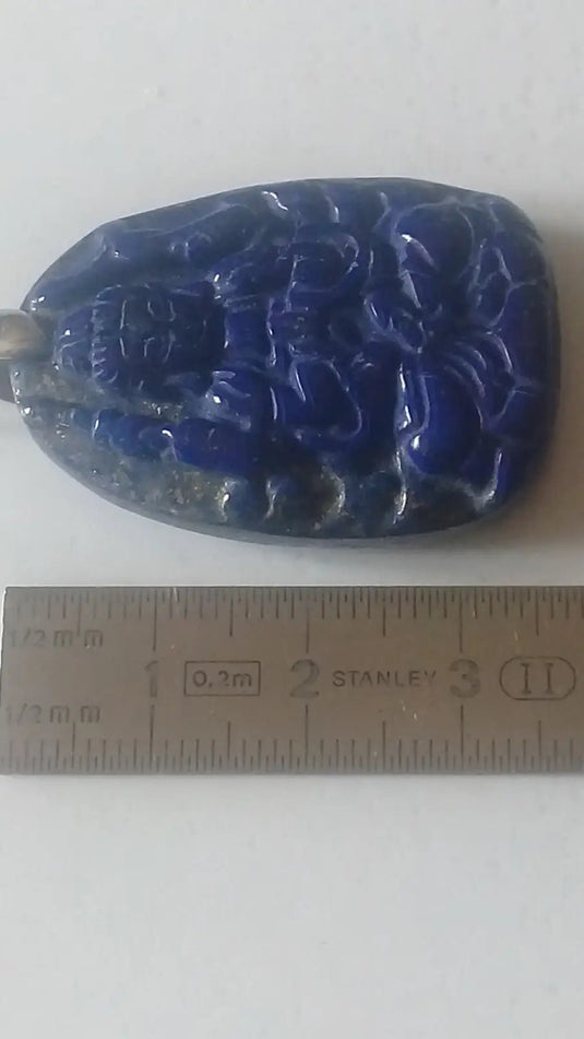 Pendentif Bouddha en Lapis Lazuli Grade A ++++ Pendentif Bouddha en Lapis Lazuli