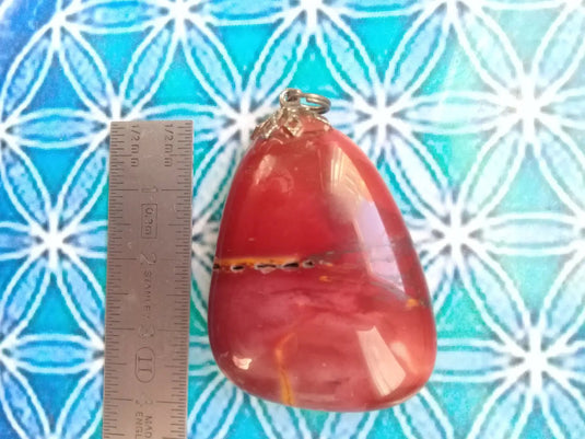 Pendentif en Jaspe mokaïte Grade A +++ Pendentif en Jaspe Mokaïte