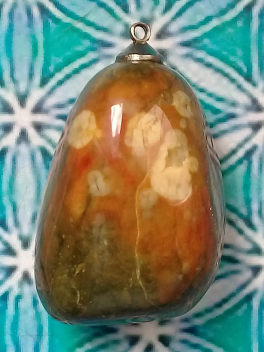 Pendentif Jaspe Rhyolite Grade A ++++ Pendentif Jaspe Rhyolite