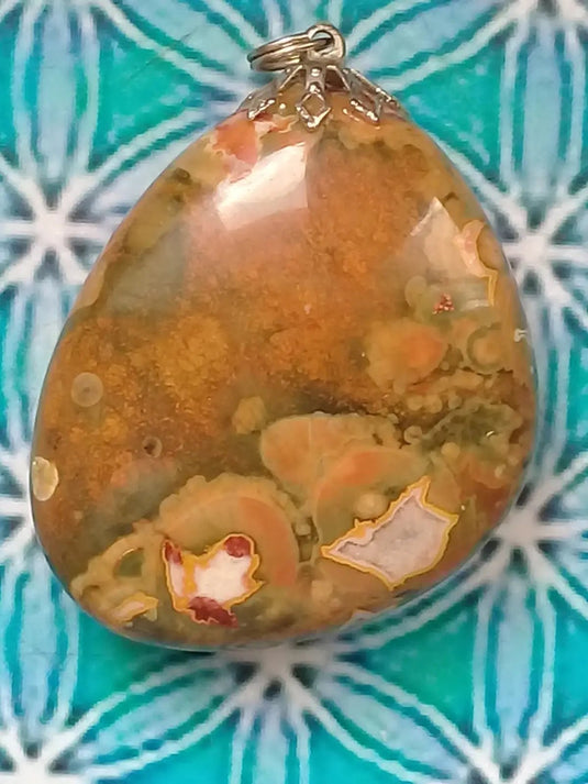 Pendentif Jaspe Rhyolite Grade A ++++ Pendentif Jaspe Rhyolite