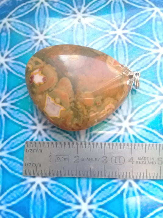 Pendentif Jaspe Rhyolite Grade A ++++ Pendentif Jaspe Rhyolite