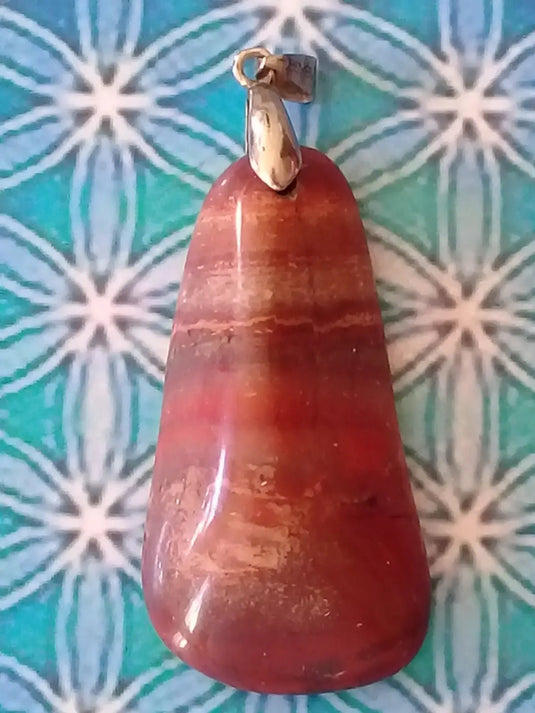 Pendentif Jaspe rouge Grade A +++ Pendentif Jaspe rouge