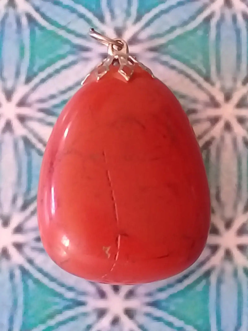 Chargez l&#39;image dans la visionneuse de la galerie, Pendentif Jaspe rouge Grade A +++ Pendentif Jaspe rouge
