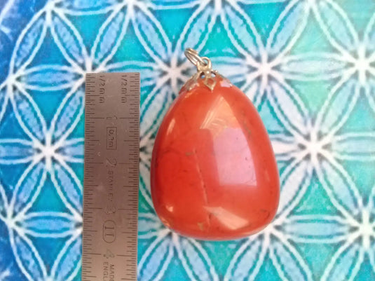 Pendentif Jaspe rouge Grade A +++ Pendentif Jaspe rouge