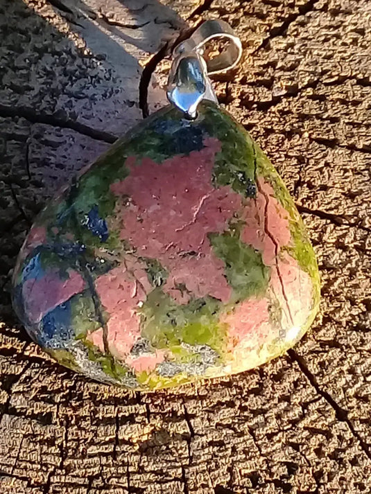 Pendentif Jaspe Unakite Grade A ++++ Pendentif Jaspe Unakite