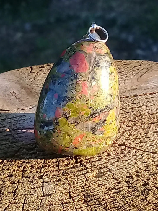 Pendentif Jaspe Unakite Grade A ++++ Pendentifs Jaspe Unakite
