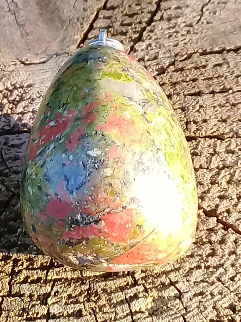 Load image into Gallery viewer, Pendentif Jaspe Unakite Grade A ++++ Pendentifs Jaspe Unakite
